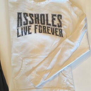 Bold Graphic White Crewneck Sweater